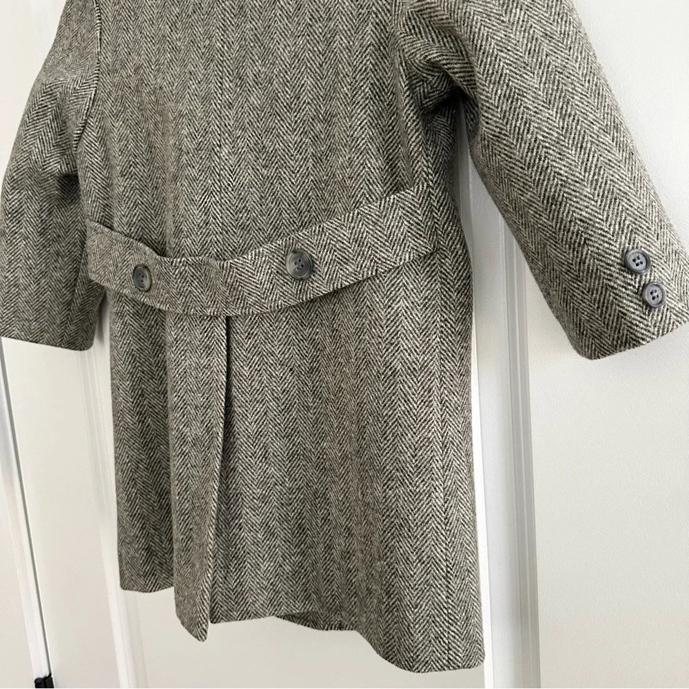 Girls Vintage Imp Originals Wool Tweed Double Breasted Pea Coat - Velvet / Fall